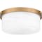 Quoizel Levine 2-Light Aged Brass Flush Mount QFL5590AB - alternate 1